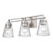 Z-Lite Lyna Vanity, 3-Light, 22 In.W x 6.5 In.L x 9 In.H, Brushed Nickel/Clear 823-3V-BN - alternate 3